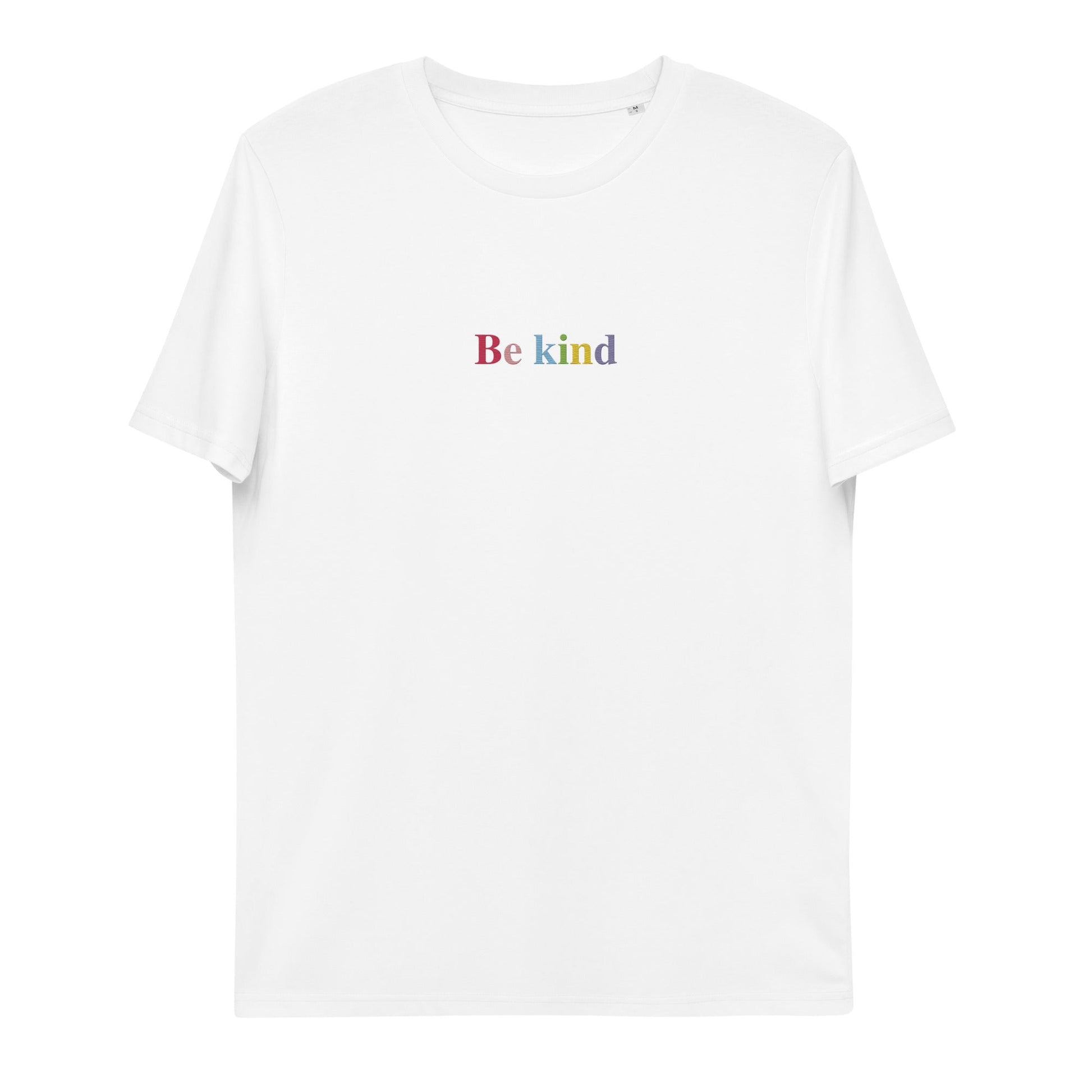 This t-shirt carries a meaningful message with the words "be kind". Wear it proudly and encourage others to embrace kindness and compassion.