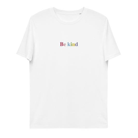 This t-shirt carries a meaningful message with the words "be kind". Wear it proudly and encourage others to embrace kindness and compassion.